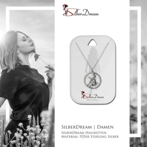 SilberDream Halskette Sternzeichen Jungfrau 925 Silber 45cm Damen Kette SDK8509W