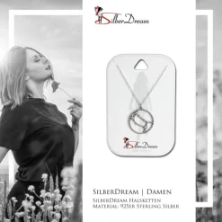 SilberDream Halskette Sternzeichen Zwilling 925 Silber 45cm Damen Kette SDK8506W