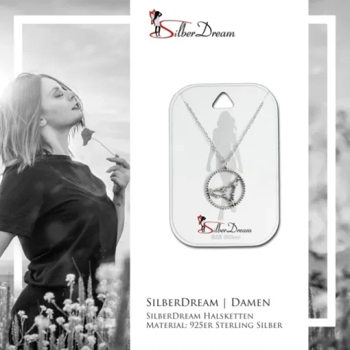 SilberDream Halskette Sternzeichen Steinbock 925er 45cm Damen Kette SDK8501W