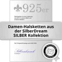SilberDream Halskette Sternzeichen Zwilling 925 Silber 45cm Damen Kette SDK8506W