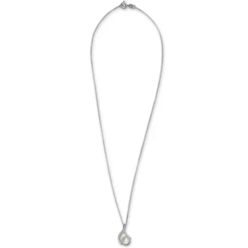SilberDream Halskette Süßwasser Perle weiß 925 Sterling Silber Damen SDK1548W