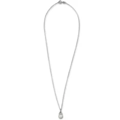 SilberDream Halskette Süßwasser Perle weiß Zirkonia 925 Silber Damen SDK1519W