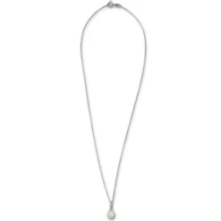 SilberDream Halskette Süßwasser Perle weiß Zirkonias 925 Silber Damen SDK1508W