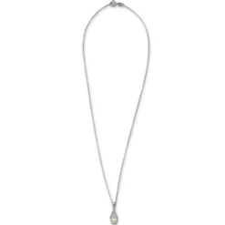 SilberDream Halskette Süßwasser Perle weiß Zirkonias 925 Silber Damen SDK1528W