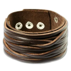 SilberDream Herren Leder Armband braun Lederarmband LA2248B