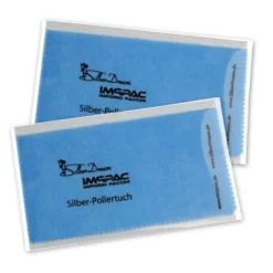 SilberDream Imppac 2Stück Schmuck Reinigungstücher blau Poliertuch ZAP137B2