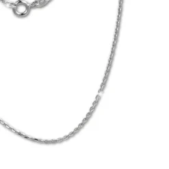 SilberDream Kette Anker diamantiert 925er Silber 50cm Damen Halskette SDK28950J