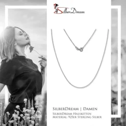 SilberDream Kette Anker flach 45cm silber 925 Silber Damen SDK26145J