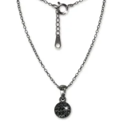 SilberDream Kette Circle Zirkonia schwarz 925er Silber 42-45cm Halskette GSK403S