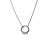 SilberDream Kette Circle Zirkonia weiß 925 Silber 42-46cm Halskette GSK406W