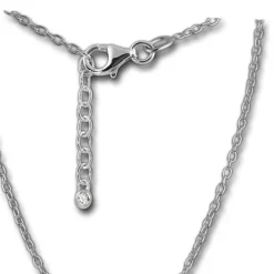 SilberDream Kette Circle Zirkonia weiß 925er Silber 42-45cm Halskette GSK403W