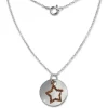 SilberDream Kette Doppel Anhänger Stern rose vergoldet 925 Silber 45 cm SDK8005E