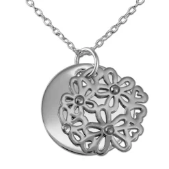 SilberDream Kette Doppel Plakette 925 Silber 45 cm SDK8003J