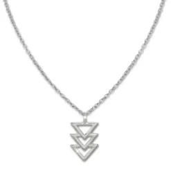 SilberDream Kette Dreiecke 925er Sterling Silber 45cm Damen Halskette SDK8013J