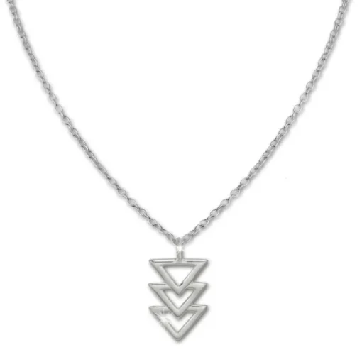 SilberDream Kette Dreiecke 925er Sterling Silber 45cm Damen Halskette SDK8013J