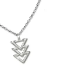 SilberDream Kette Dreiecke 925er Sterling Silber 45cm Damen Halskette SDK8013J
