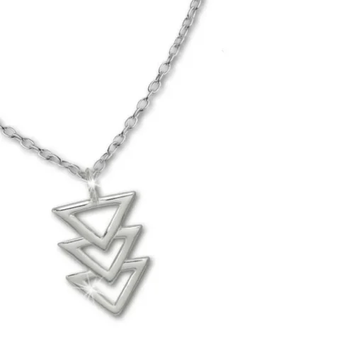 SilberDream Kette Dreiecke 925er Sterling Silber 45cm Damen Halskette SDK8013J