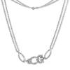 SilberDream Kette Eule Zirkonia weiß 925er Silber 44cm Halskette SDK424W