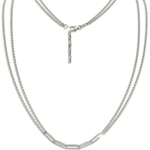 SilberDream Kette Fantasie 925 Sterling Silber Damen 45cm + 3cm SDKK0045J