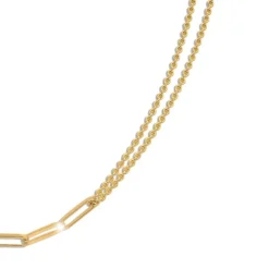 SilberDream Kette Fantasie 925 Silber vergoldet Damen 45cm + 3cm SDKK0045Y