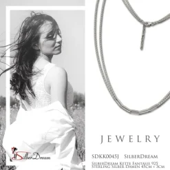 SilberDream Kette Fantasie 925 Sterling Silber Damen 45cm + 3cm SDKK0045J