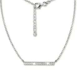 SilberDream Kette Glamour Zirkonia weiß 925er Silber 42-45cm Halskette GSK404W