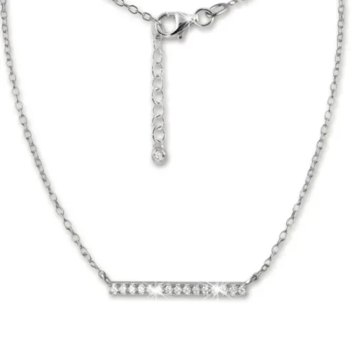 SilberDream Kette Glamour Zirkonia weiß 925er Silber 42-45cm Halskette GSK404W