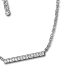 SilberDream Kette Glamour Zirkonia weiß 925er Silber 42-45cm Halskette GSK404W