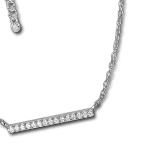 SilberDream Kette Glamour Zirkonia weiß 925er Silber 42-45cm Halskette GSK404W