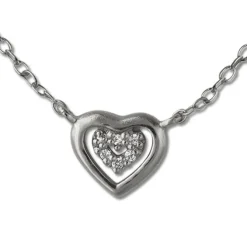SilberDream Kette Herz 925er Sterling Silber 45cm Halskette SDK8009J