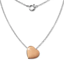 SilberDream Kette Herz rose vergoldet 925 Silber 45cm Halskette SDK8000E