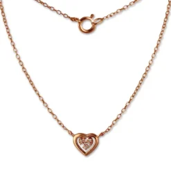 SilberDream Kette Herz rose 925er Sterling Silber 45cm Halskette SDK8009E