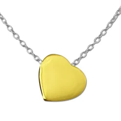 SilberDream Kette Herz vergoldet 925 Sterling Silber 45cm Halskette SDK8000Y