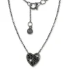 SilberDream Kette Herz Zirkonia schwarz 925er Silber 41-44cm Halskette GSK401S