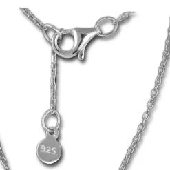 SilberDream Kette Herz Zirkonia weiß 925er Silber 41-44cm Halskette GSK401W