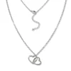 SilberDream Kette Herzen Zirkonia weiß 925 Silber 42-44cm Halskette GSK409W