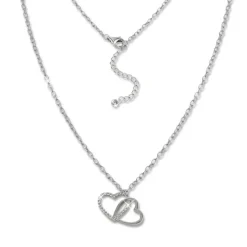 SilberDream Kette Herzen Zirkonia weiß 925 Silber 42-44cm Halskette GSK409W