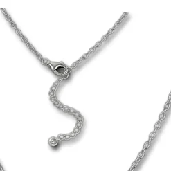 SilberDream Kette Herzen Zirkonia weiß 925 Silber 42-44cm Halskette GSK409W