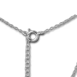 SilberDream Kette Kreuz Zirkonia weiß 925er Silber 43-46cm Halskette GSK402W