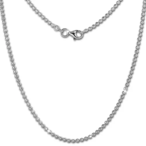 SilberDream Kette Kugel diamantiert 925 Silber 45cm Damen Kette SDK28545J