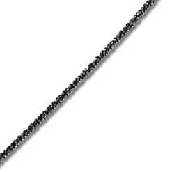 SilberDream Kette Kugelspirale 42cm - 47cm schwarz 925er Silber Damen SDK29342S