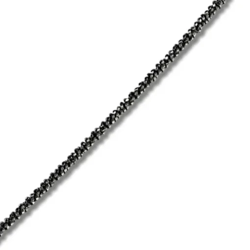SilberDream Kette Kugelspirale 42cm - 47cm schwarz 925er Silber Damen SDK29342S
