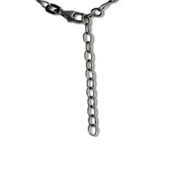 SilberDream Kette Kugelspirale 42cm - 47cm schwarz 925er Silber Damen SDK29342S