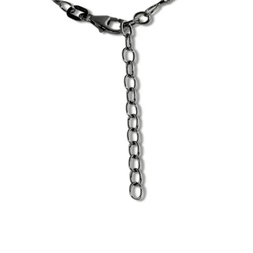 SilberDream Kette Kugelspirale 42cm - 47cm schwarz 925er Silber Damen SDK29342S