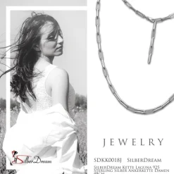 SilberDream Kette Laguna 925 Sterling Silber Ankerkette Damen 48cm SDKK0018J