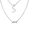 SilberDream Kette LOVE Zirkonia weiß 925 Silber 43-47cm Halskette GSK411W