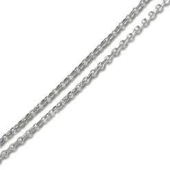 SilberDream Kette Oval Zirkonia weiß 925er Silber 45cm Halskette SDK425W