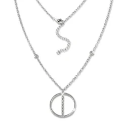 SilberDream Kette Rund Zirkonia weiß 925 Silber 42-45cm Halskette GSK413W