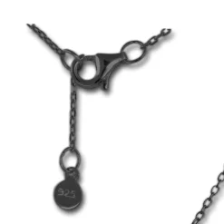 SilberDream Kette Schlange Zirkonia schwarz 925 Silber 41-44cm Halskette GSK400S