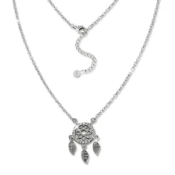 SilberDream Kette Traumfänger Zirkonia weiß 925 Silber 44-47cm Halskette GSK407W